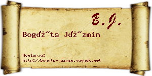 Bogáts Jázmin névjegykártya